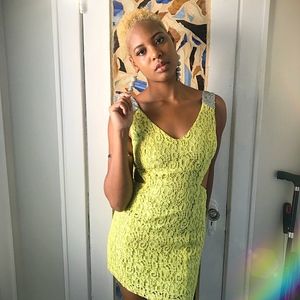 Lime Green Mini Dress